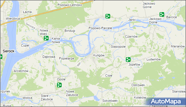 mapa Kuligów, Kuligów na mapie Targeo