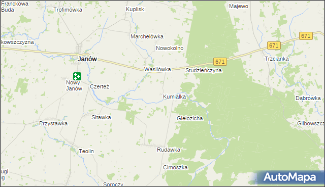 mapa Kumiałka, Kumiałka na mapie Targeo