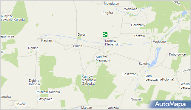 mapa Kumów Majoracki, Kumów Majoracki na mapie Targeo