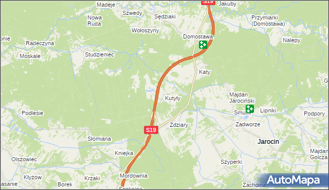 mapa Kutyły, Kutyły na mapie Targeo