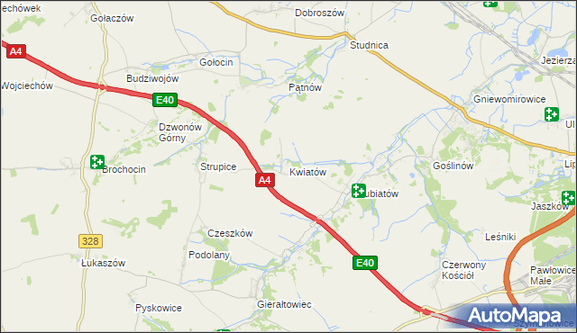 mapa Kwiatów, Kwiatów na mapie Targeo