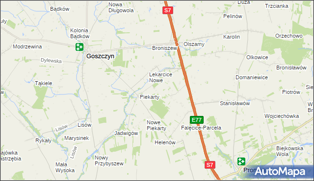 mapa Lekarcice, Lekarcice na mapie Targeo