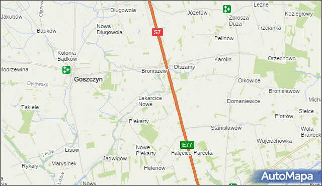 mapa Lekarcice Stare, Lekarcice Stare na mapie Targeo