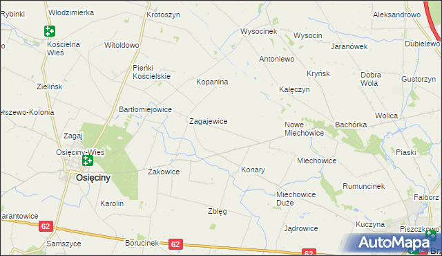 mapa Lekarzewice, Lekarzewice na mapie Targeo