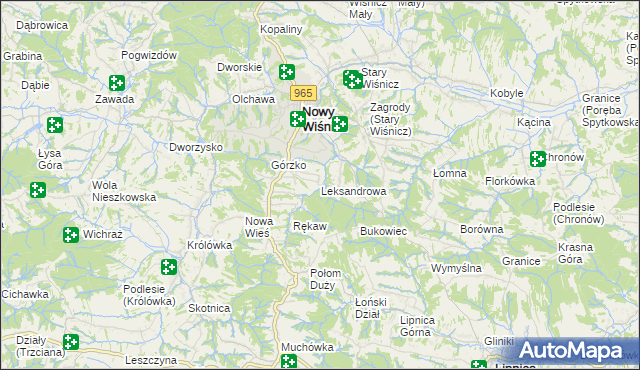 mapa Leksandrowa, Leksandrowa na mapie Targeo