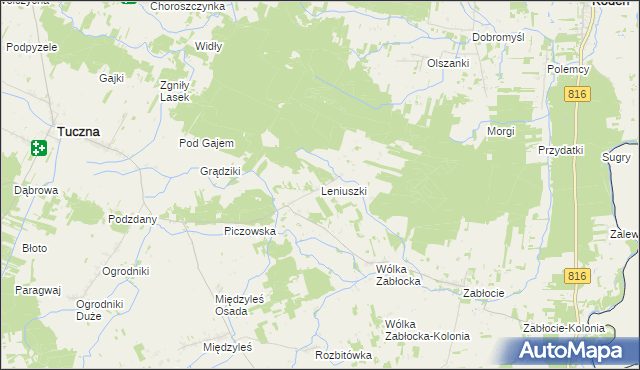 mapa Leniuszki, Leniuszki na mapie Targeo