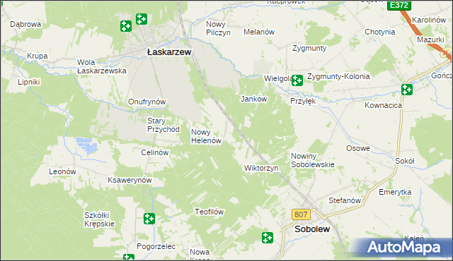 mapa Leokadia, Leokadia na mapie Targeo