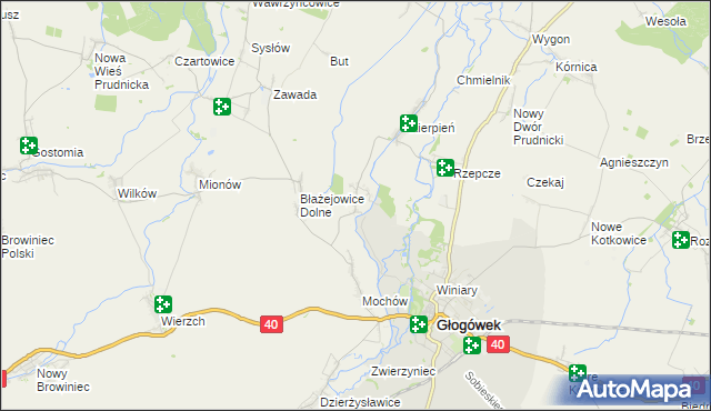 mapa Leśnik gmina Głogówek, Leśnik gmina Głogówek na mapie Targeo