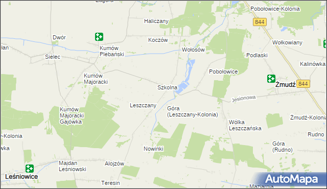 mapa Leszczany-Kolonia, Leszczany-Kolonia na mapie Targeo