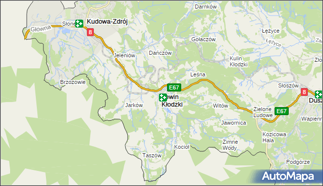 mapa Lewin Kłodzki, Lewin Kłodzki na mapie Targeo