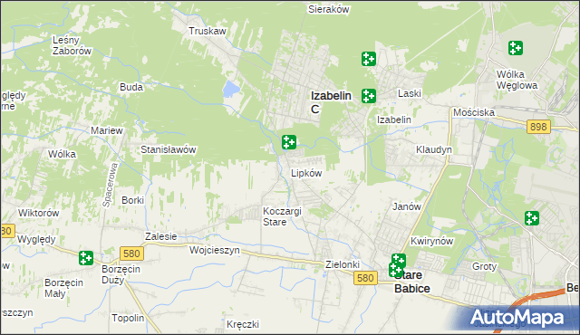 mapa Lipków, Lipków na mapie Targeo