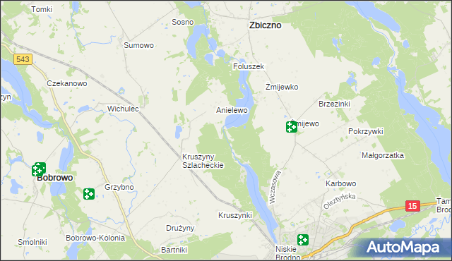 mapa Lisa Młyn, Lisa Młyn na mapie Targeo