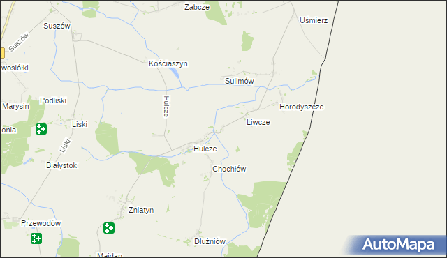 mapa Liwcze Osada, Liwcze Osada na mapie Targeo