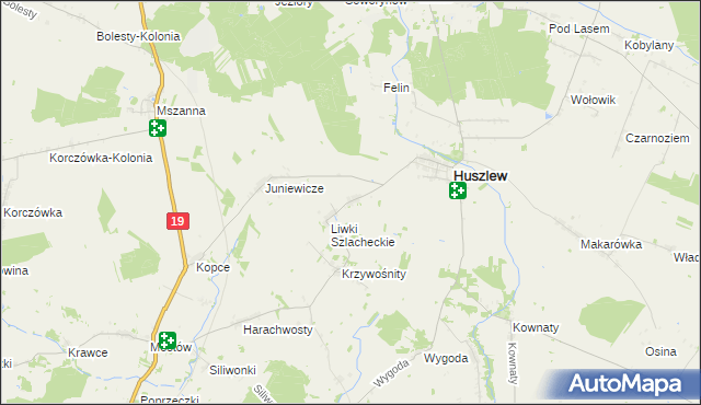 mapa Liwki Włościańskie, Liwki Włościańskie na mapie Targeo