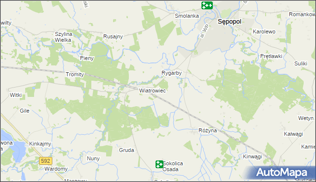 mapa Łobzowo gmina Sępopol, Łobzowo gmina Sępopol na mapie Targeo