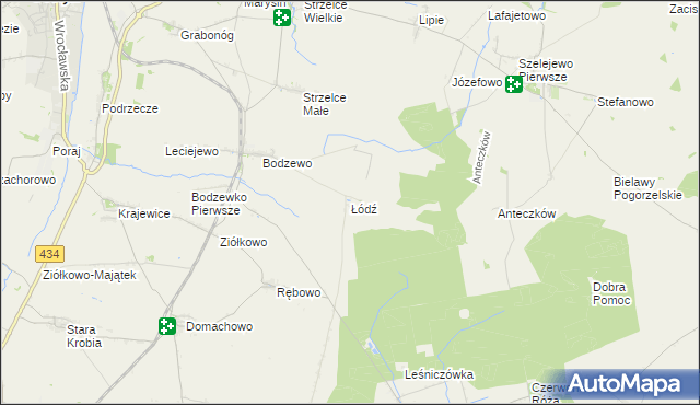 mapa Łódź gmina Piaski, Łódź gmina Piaski na mapie Targeo