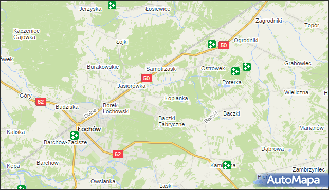 mapa Łopianka, Łopianka na mapie Targeo