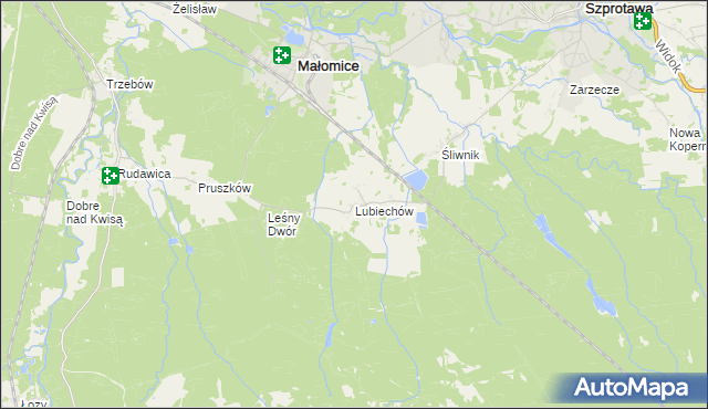 mapa Lubiechów, Lubiechów na mapie Targeo