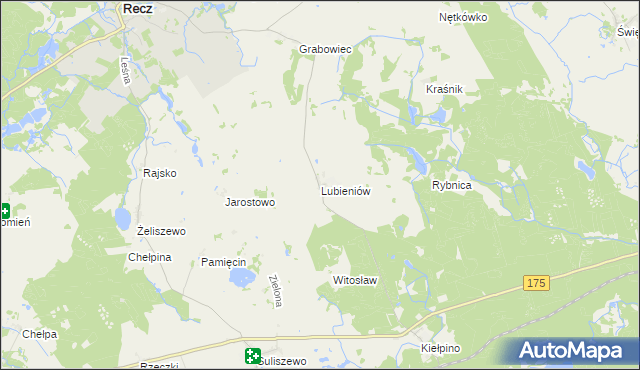 mapa Lubieniów, Lubieniów na mapie Targeo