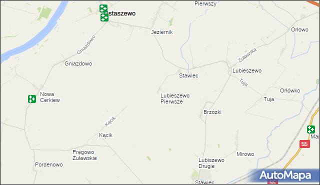 mapa Lubieszewo Pierwsze, Lubieszewo Pierwsze na mapie Targeo