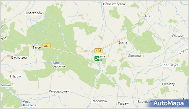 mapa Lubinia Mała, Lubinia Mała na mapie Targeo