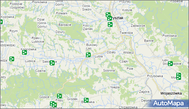 mapa Lubla, Lubla na mapie Targeo