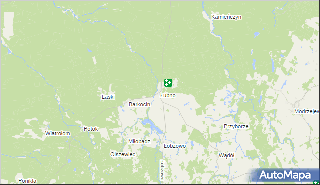 mapa Łubno gmina Kołczygłowy, Łubno gmina Kołczygłowy na mapie Targeo