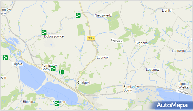 mapa Lubnów gmina Ziębice, Lubnów gmina Ziębice na mapie Targeo