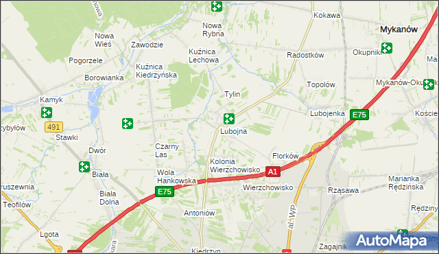 mapa Lubojna, Lubojna na mapie Targeo