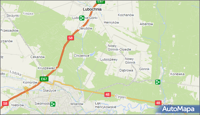 mapa Luboszewy, Luboszewy na mapie Targeo