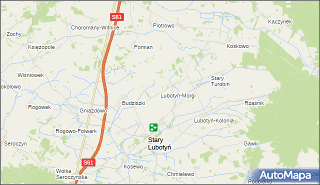 mapa Lubotyń-Morgi, Lubotyń-Morgi na mapie Targeo