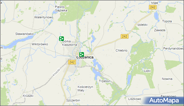 mapa Luchowo gmina Łobżenica, Luchowo gmina Łobżenica na mapie Targeo