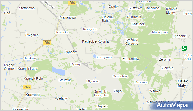 mapa Łuczywno, Łuczywno na mapie Targeo