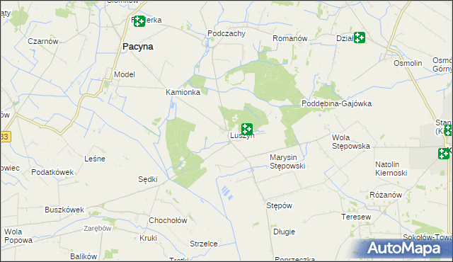 mapa Luszyn, Luszyn na mapie Targeo