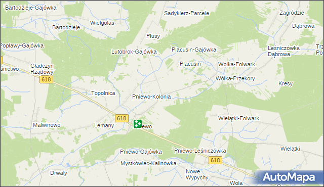 mapa Lutobrok, Lutobrok na mapie Targeo