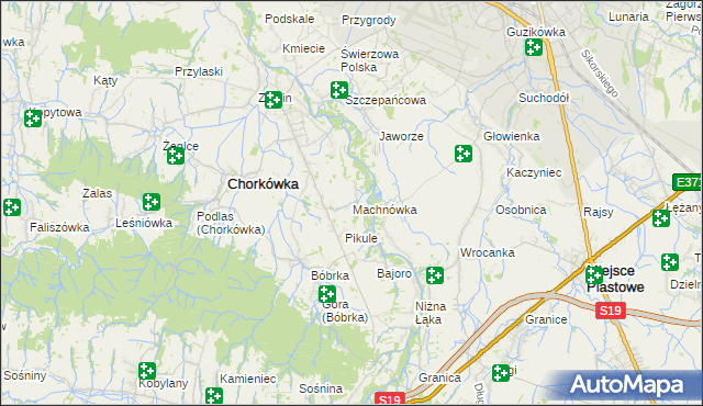 mapa Machnówka, Machnówka na mapie Targeo