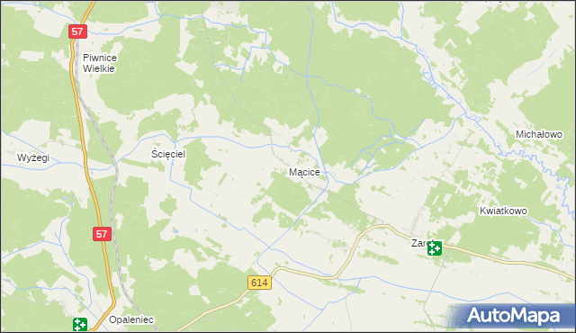 mapa Mącice, Mącice na mapie Targeo