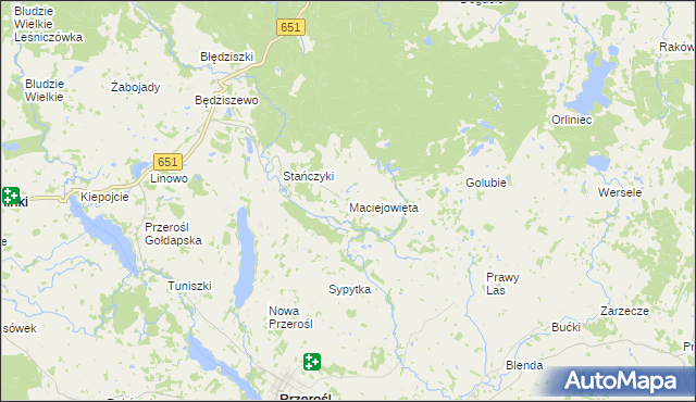 mapa Maciejowięta, Maciejowięta na mapie Targeo