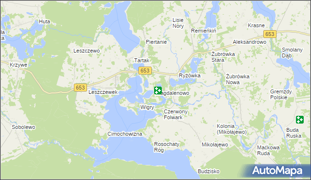 mapa Magdalenowo, Magdalenowo na mapie Targeo