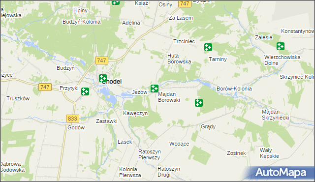 mapa Majdan Borowski, Majdan Borowski na mapie Targeo