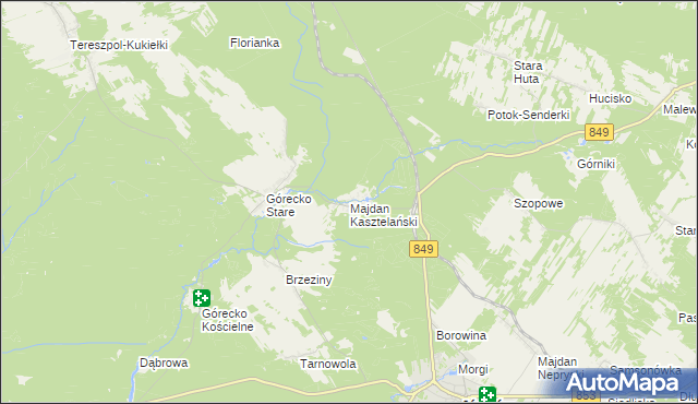 mapa Majdan Kasztelański, Majdan Kasztelański na mapie Targeo