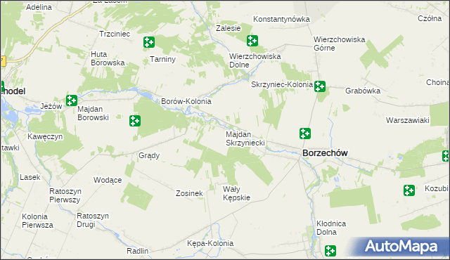 mapa Majdan Skrzyniecki, Majdan Skrzyniecki na mapie Targeo