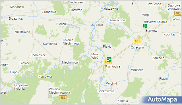 mapa Mała Wieś gmina Konopnica, Mała Wieś gmina Konopnica na mapie Targeo