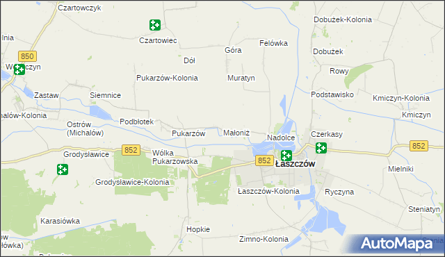 mapa Małoniż, Małoniż na mapie Targeo