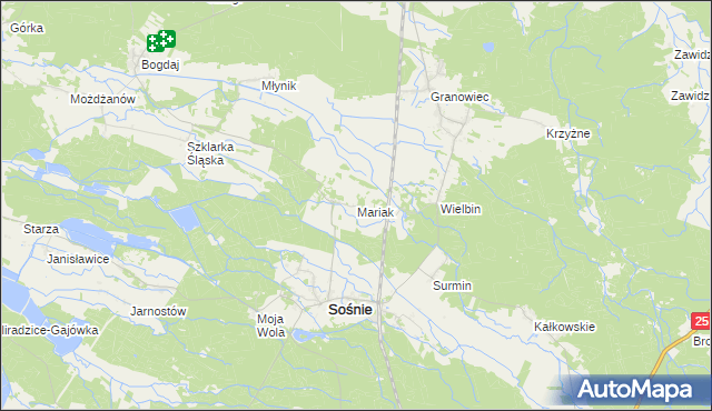 mapa Mariak, Mariak na mapie Targeo