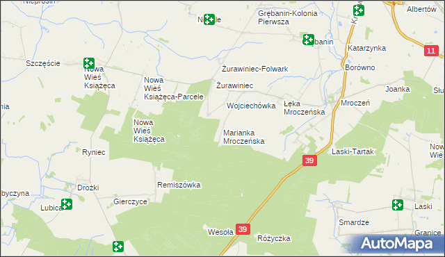 mapa Marianka Mroczeńska, Marianka Mroczeńska na mapie Targeo