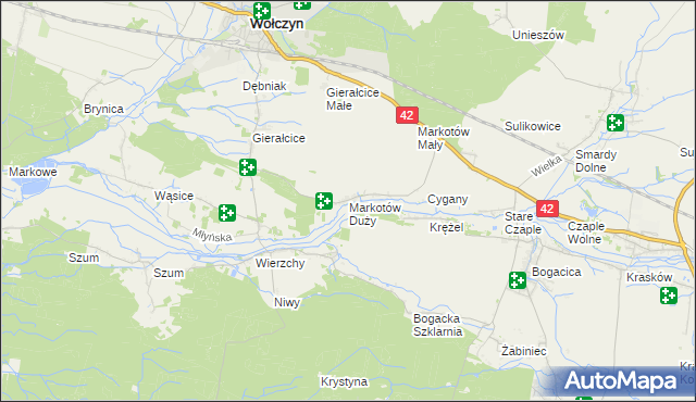 mapa Markotów Duży, Markotów Duży na mapie Targeo