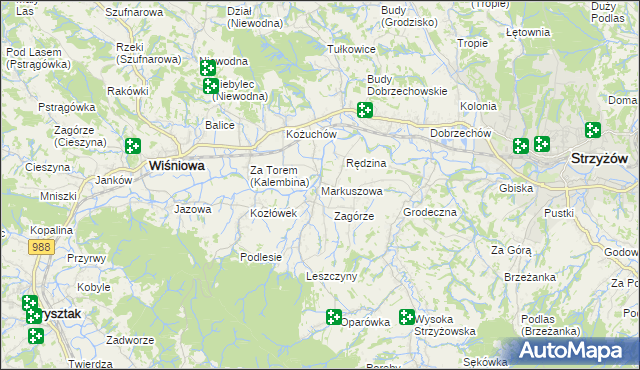 mapa Markuszowa, Markuszowa na mapie Targeo