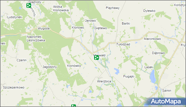 mapa Marwałd, Marwałd na mapie Targeo