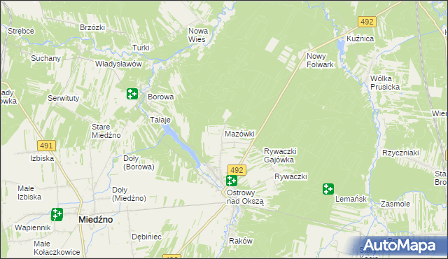 mapa Mazówki, Mazówki na mapie Targeo